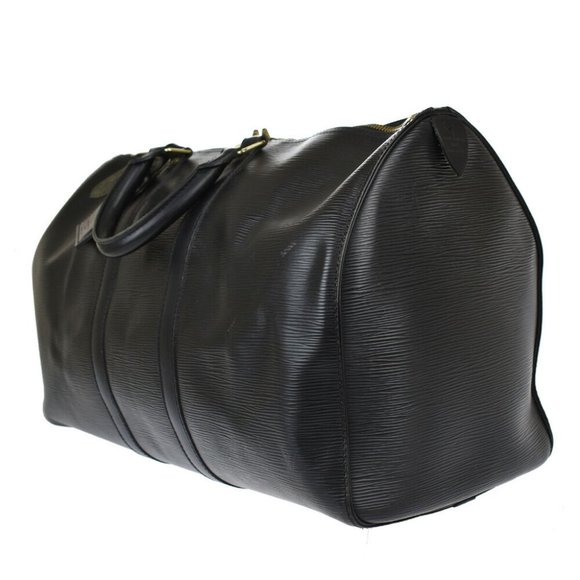 LOUIS VUITTON Keepall 45 Travel Hand Bag Epi Leather Black France M42972 86JE786 - Picture 9 of 10